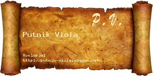 Putnik Viola névjegykártya